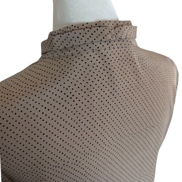 Jeunesse Claudine 100% Silk Polka Dot Button Up Blouse Medium - Picture 6 of 9